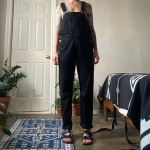 American Apparel Black Denim Overalls